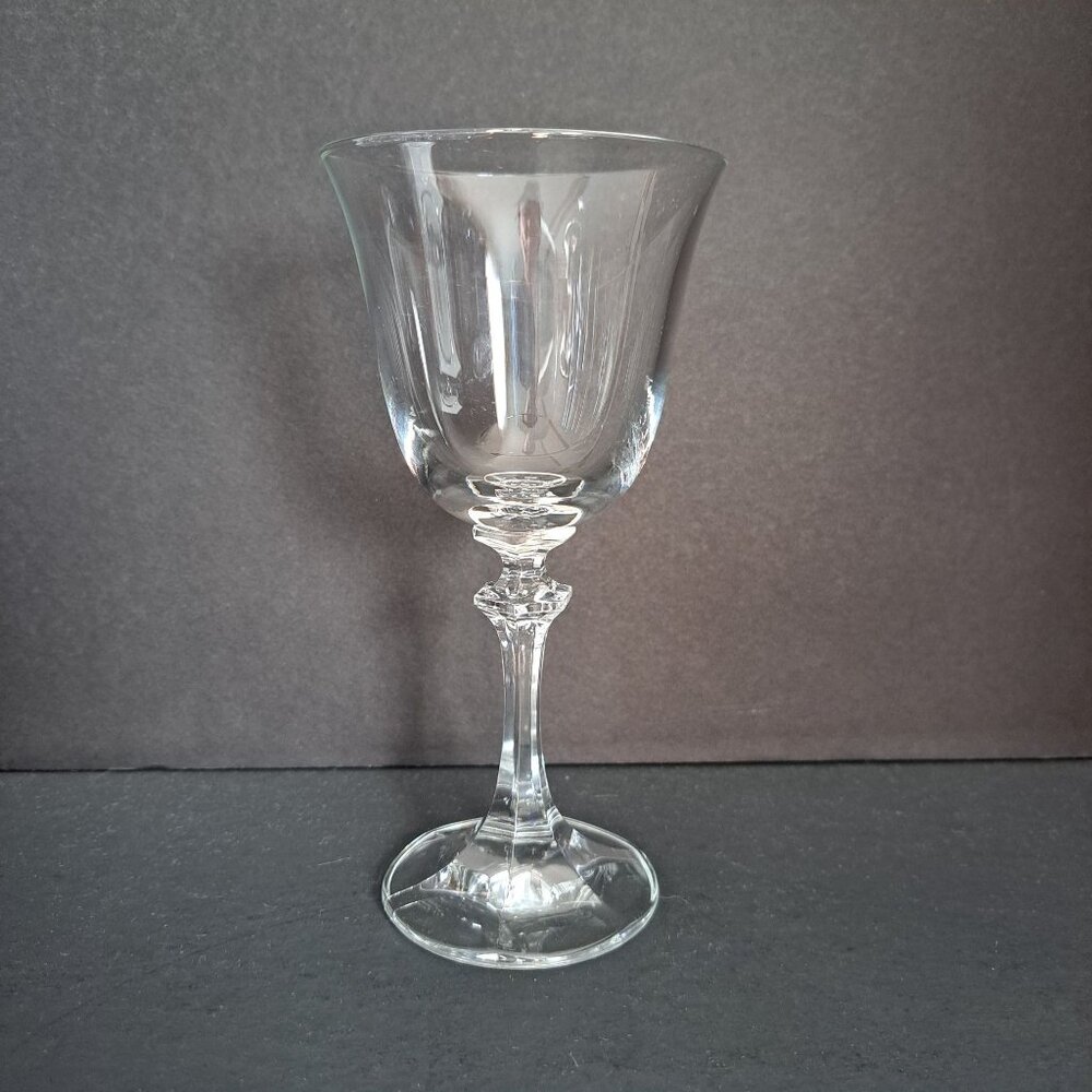 Royal Bavarian Crystal Wine Water Glass 6.5" Faceted Stemware Goblet Germany